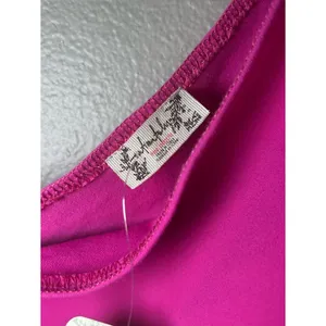 NEW Free People Somethin Bout You Pink One Shoulder Puff Sleeve Bodysuit Women S thumbnail 8