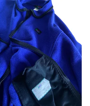 Super unique and rare vintage 90s electric blue REI zip up fleece jacket🔥 thumbnail 4