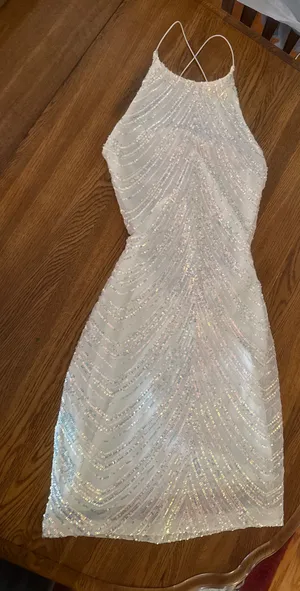 B Darlin Iridescent dress homecoming dance size 5/6 thumbnail 3