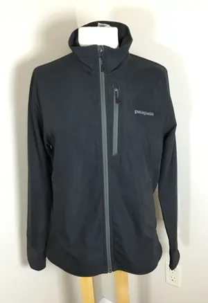 Patagonia Women's All Free Jacket Soft Shell Lightweight Full Zip Black Size L thumbnail 1