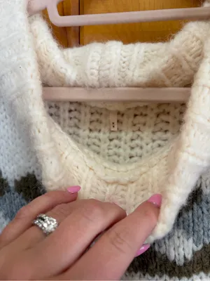 Free People Alpine Women's Pullover Sweater in Snowy Forest size Medium thumbnail 4