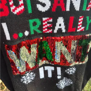 No Boundaries‎ Black Christmas Sweater thumbnail 5