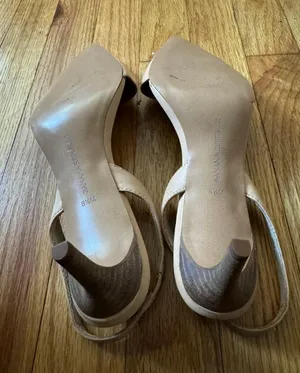 NWOT Banana Republic All Leather Vintage Slingback Sandals like hello soulmate Kitten Classic Pointed Casual Work Date Daily Low heeled Pumps Stilettos thumbnail 8