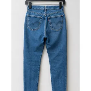 Levi’s Womens Curvy Skinny Jeans Size 29 Distressed Raw Hem Stretch Blue Denim thumbnail 2