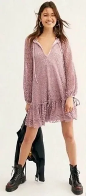 Free People Jenny Purple Crush Velvet Dress thumbnail 1