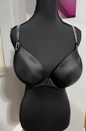 Victoria’s Secret Sexy Little Things Black Bra Cheetah Print Trim Size 38D thumbnail 1
