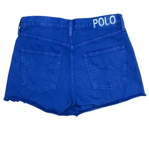 Polo Ralph Lauren Royal Blue Denim Cutoff Shorts High Waisted Logo‎ Women Sz 4 thumbnail 2