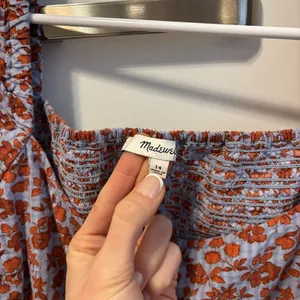 Madewell Button Front Smocked Back Top in Piccola Floral thumbnail 4