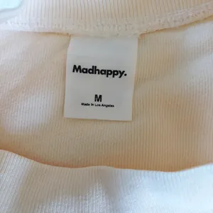 Madhappy Sweatshirt Terry Cloth Yellow Medium Cropped Crewneck thumbnail 5
