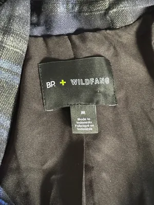 BP + Wildfang Plaid One Button Blazer Blue Size M thumbnail 5