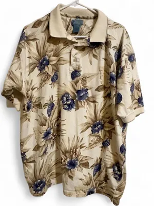 Kaylua Bay Resort Wear Men's Tropical Hawaiian~Aloha Polo Shirt SZ XL thumbnail 1