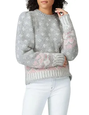 LoveShackFancy Rosie Pointelle Grey/GrayAlpaca Wool Pullover Sweater (S) thumbnail 2