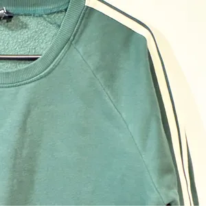 Anthropologie Maeve Green Arm Stripe Womens‎ Medium Green Crew Neck Long Sleeve thumbnail 2