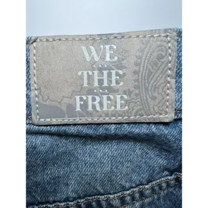 We The Free Boomerang High Rise Bermuda Denim Shorts Women’s Size 24 Blue thumbnail 5