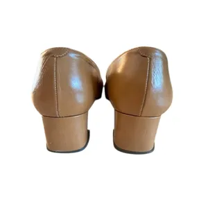 Y2K Rangoni Firenze Tan Leather Cap-Toe Pumps – 8.5B thumbnail 4