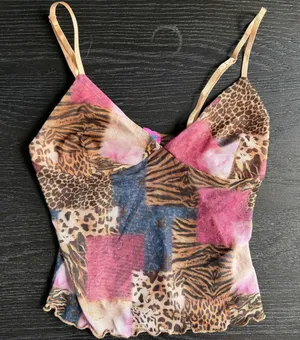 Mixed Animal Print Tank Top - Edited thumbnail 1