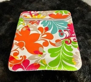 Thirty-One Tablet Cover Colorful Floral Leaf Tote a Tablet bag with Back Pocket thumbnail 1