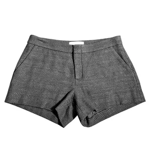 Joie Charcoal Gray Tweed Tailored Shorts Size 4 Textured Classic Chic thumbnail 2