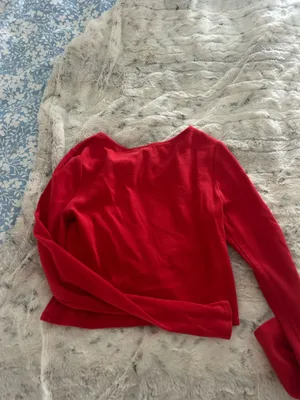 PacSun Red long sleeve crop top thumbnail 3