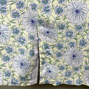 April Cornell‎ Maxi Skirt Womens Small Blue Yellow Floral Boho Buttons Stretch S thumbnail 7