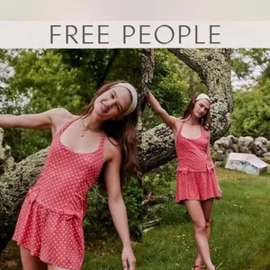 Free People High Strung Romper Polka Dot Romper With Bow Details Size: XL thumbnail 2