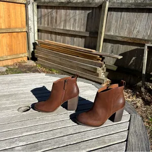 Lance Block Heel Bootie In Cognac Oiled‎ Leather by Bp size 8 fall winter casual thumbnail 5