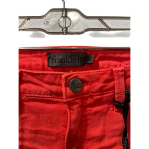 Franky B. NWT Low Rise Red/Pink Denim Jean Shorts Size 26 Cutoff Casual Summer thumbnail 4