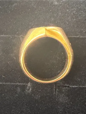 Gold Heart Yin Yang Enamel Ring - Black & White thumbnail 9