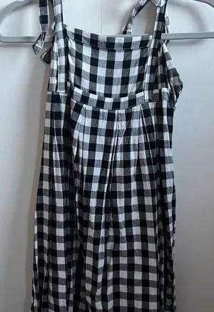 Old Navy Black and White Checkered women’s Dress thumbnail 1