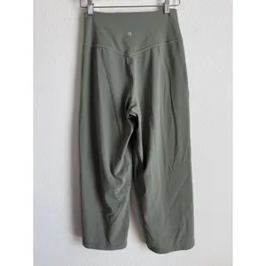 Lululemon Align‎ Wide Leg Crop Grey Sage Women's Size 6 High Rise Nulu Athletic thumbnail 8