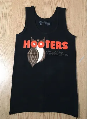 B43 Hooters Girl Worn Sexy Uniform Tank From Johnson City Tennessee Stretchy Xxs thumbnail 1
