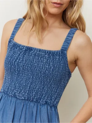 Marine Layer Selene Blue Maxi Dress Sleeveless XL thumbnail 10