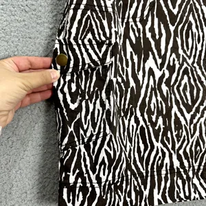 Chicos‎ Cargo Mini Skirt Womens 2 Large Brown Zebra Stretch Resort Preppy Travel thumbnail 5