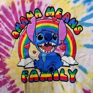 Stitch Ohana Means Family Lilo & Stitch Disney Tie Dye L thumbnail 2