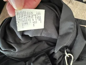 Black nylon shoulder bag with adjustable straps thumbnail 7