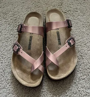Luna Low Heel Slide Sandals Rose Gold thumbnail 1