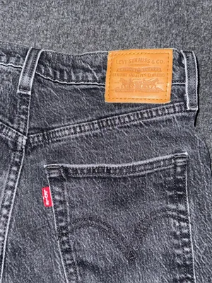 Levis Premium Ribcage Straight Ankle Jeans High Rise Black Denim Sz 27 Stretch thumbnail 5