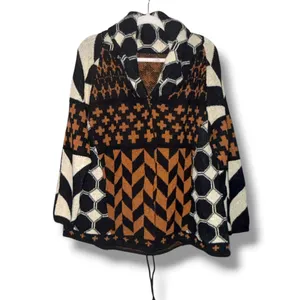 Multicolor geometric street style cardigan sweater Multiple thumbnail 5