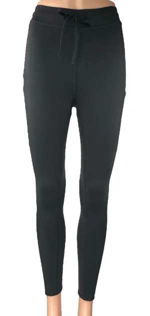 Alo Yoga Women's Black Drawstring Workout Running Athletic Leggings Pants Sz XS thumbnail 1