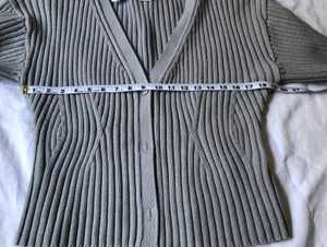 H&M Ribbed Cardigan Sweater sz XL NWT! thumbnail 6