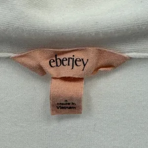 Eberjey Gisele Pajama Top White Modal Long Sleeve Button Down Sleep Shirt S thumbnail 7