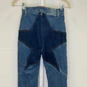 Revice Denim Star Patchwork‎ Flare Jeans Blue High Rise Size 25 Boho Festival thumbnail 7