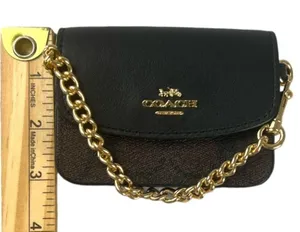 Coach Signature Canvas Poppy Card Case thumbnail 4