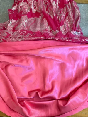 Aidan Mattox Pink Silk Silver Metallic Halter Gown Size 4 thumbnail 5