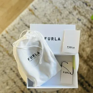 FURLA Classic Credit Card Case Leather Wallet Wristlet, Black, Wrist Strap, NWT‎ thumbnail 7