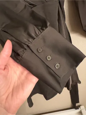 BABATON Hyde Wrap-Front Satin Mini Dress‎ thumbnail 5