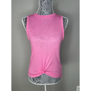 FREE PEOPLE Lightweight Sheer Ribbed Crewneck Tank Top Pink Size XS thumbnail 2