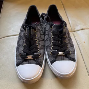 Coach Empire Signature C Monogram Low Top Sneakers Black Grey Womens 8.5B A00248 thumbnail 9