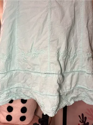 Turquoise Embroidered Button‑Front Dress thumbnail 4