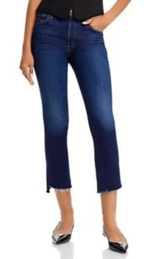 Mother Jeans Women 26 Blue Denim‎ Night Tripper The Insider Crop Fray Streetwear thumbnail 1